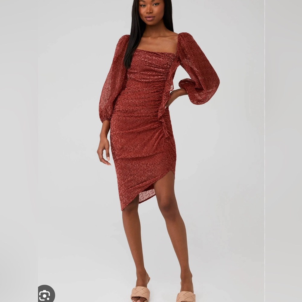ASTR the label Athens dress in Cranberry Burnout size medium